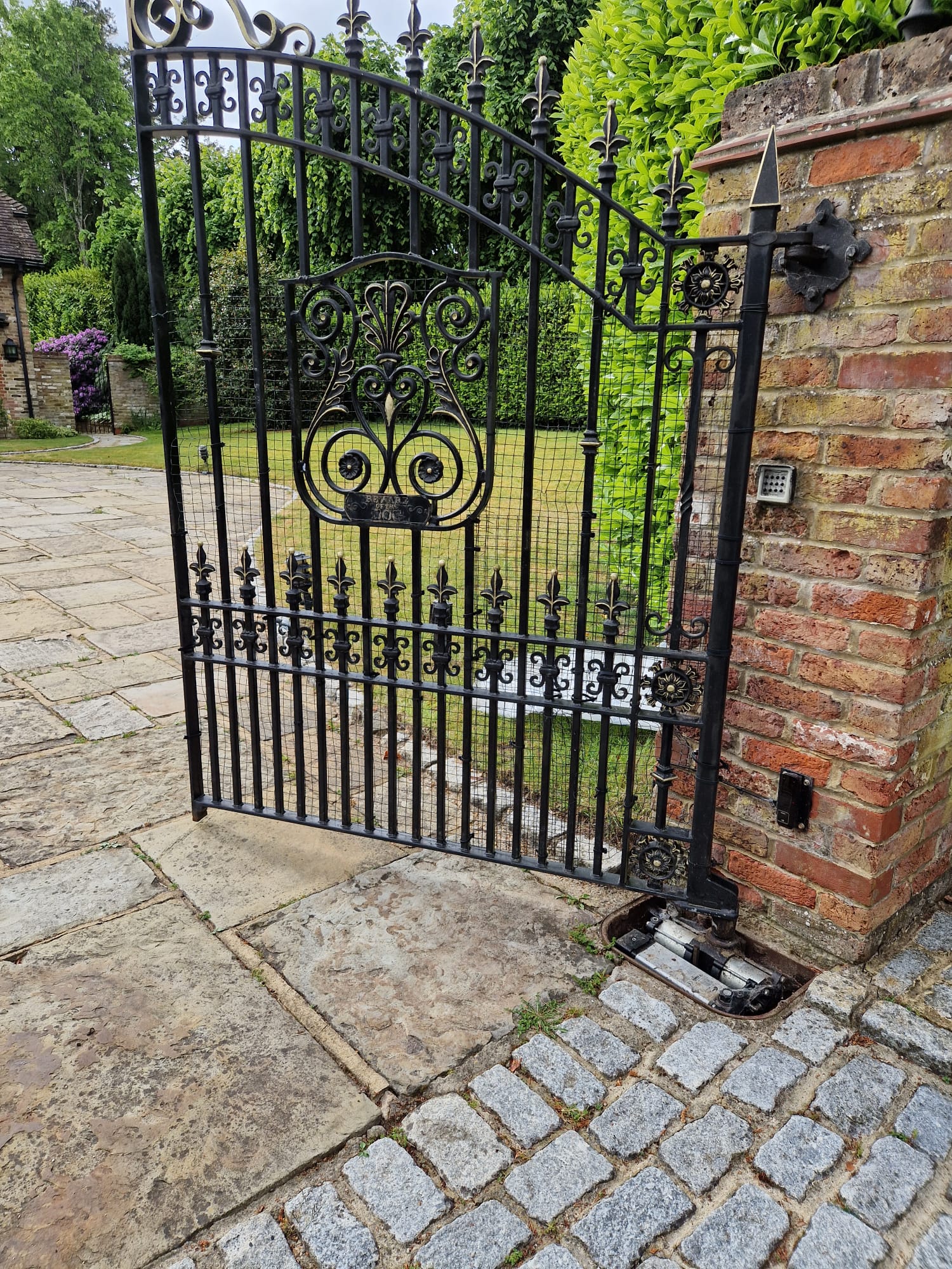 Electric gate installed by GPM London on a residential driveway